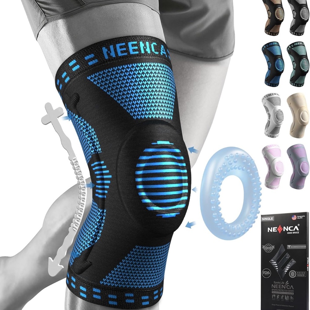 Black and Blue Knee Brace